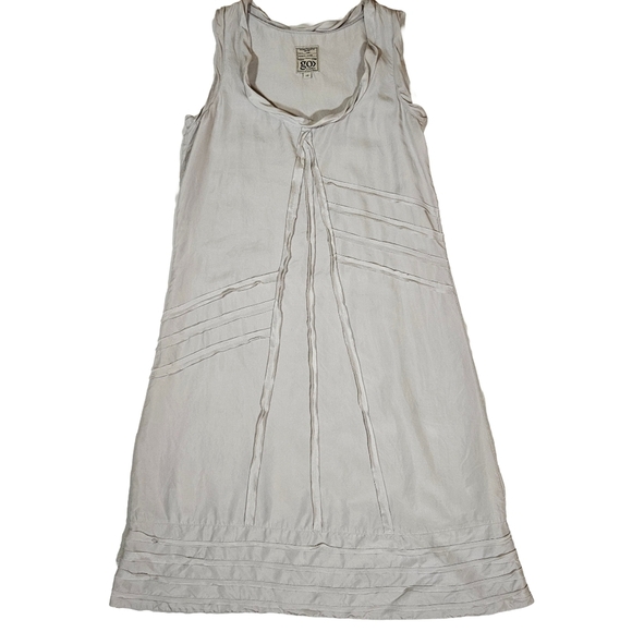 Go by Go Silk 100% Silk Knee Length Dress, Grey, XS - Picture 1 of 7